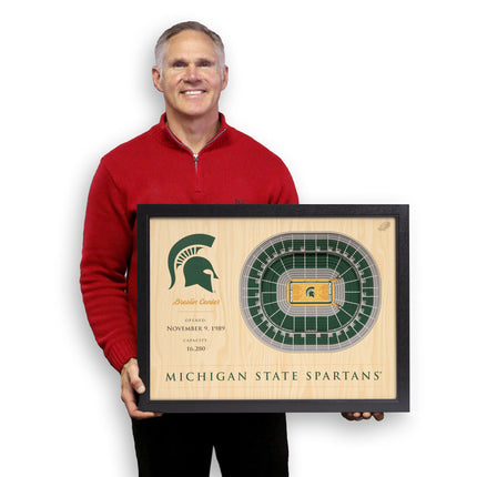 Michigan State Spartans 25-Layer StadiumViews 3D Wall Art