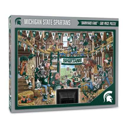 Michigan State Spartans Barnyard Fans Puzzle - 500 PC