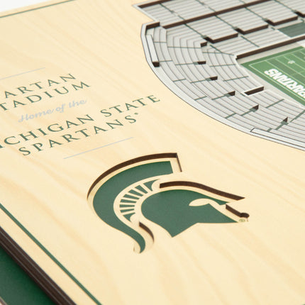 Michigan State Spartans 5-Layer 3D StadiumView Wall Art