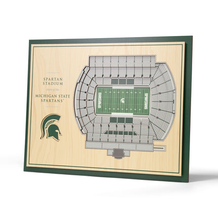 Michigan State Spartans 5-Layer 3D StadiumView Wall Art