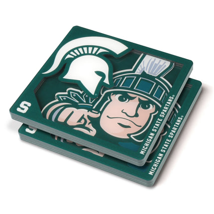 Michigan State Spartans 3D Logo Series Coasters