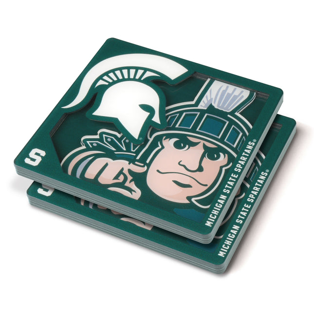 Michigan State Spartans 3D Logo Series Coasters