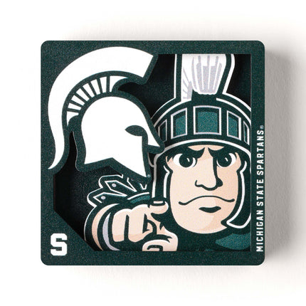 Michigan State Spartans 3D Logo Series Magnet