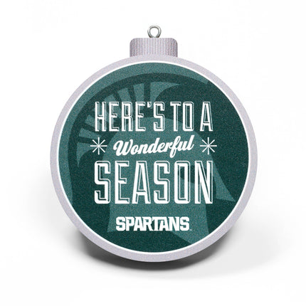Michigan State Spartans 3D Logo Series Ornament