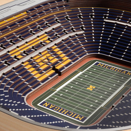 Michigan Wolverines 25-Layer StadiumViews 3D Wall Art