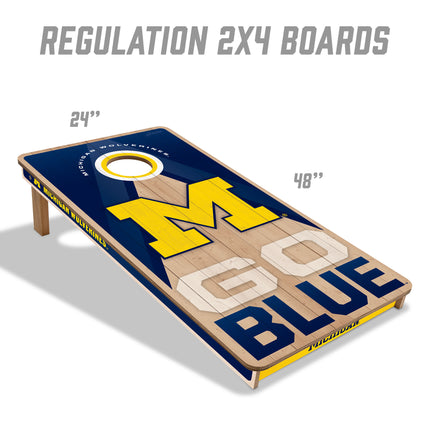 Michigan Wolverines 2x4 Slogan Series Cornhole Boards