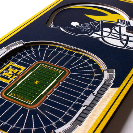 Michigan Wolverines 3D Stadium 6x19 Banners