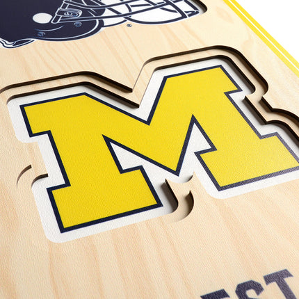 Michigan Wolverines 8x32 3D Stadium Banner