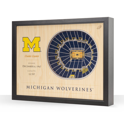 Michigan Wolverines 25-Layer StadiumViews 3D Wall Art