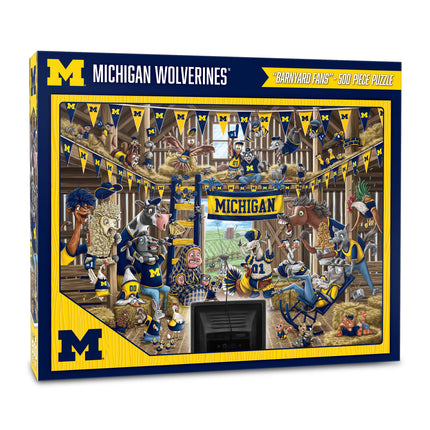 Michigan Wolverines Barnyard Fans Puzzle - 500 PC