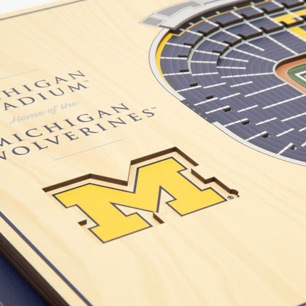Michigan Wolverines 5-Layer 3D StadiumView Wall Art