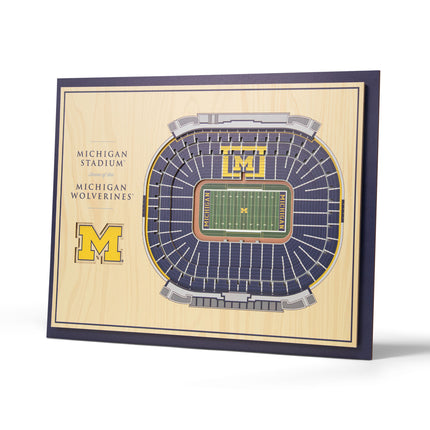 Michigan Wolverines 5-Layer 3D StadiumView Wall Art