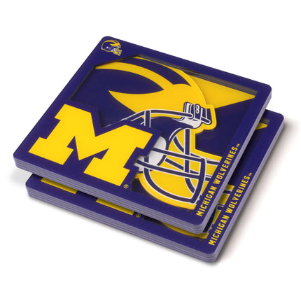 Michigan Wolverines 3D Logo Series Coasters