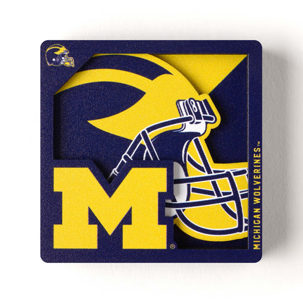 Michigan Wolverines 3D Logo Series Magnet