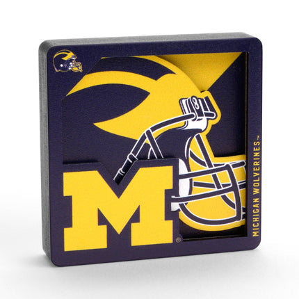 Michigan Wolverines 3D Logo Series Magnet