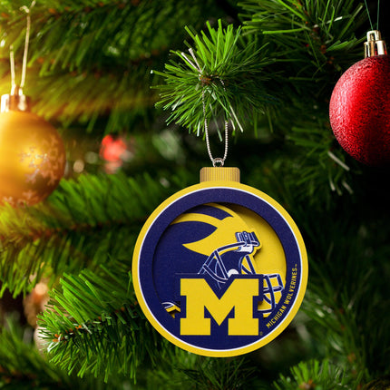 Michigan Wolverines 3D Logo Series Ornament