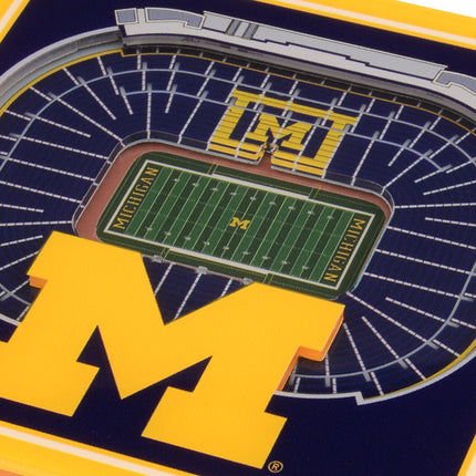 Michigan Wolverines 3D Stadium View Coasters