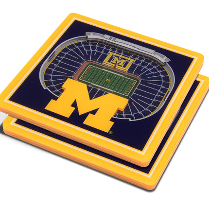 Michigan Wolverines 3D Stadium View Coasters