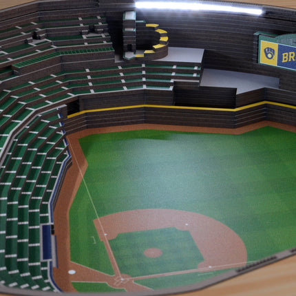 Milwaukee Brewers 25-Layer StadiumView End Table
