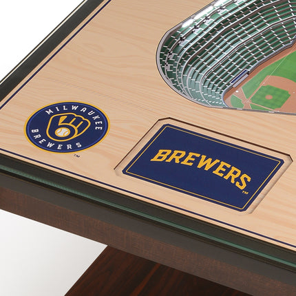 Milwaukee Brewers 25-Layer StadiumView End Table