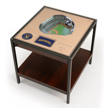 Milwaukee Brewers 25-Layer StadiumView End Table