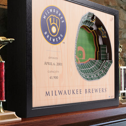 Milwaukee Brewers 25 Layer Stadium Art