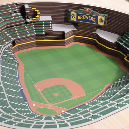 Milwaukee Brewers 25 Layer Stadium Art
