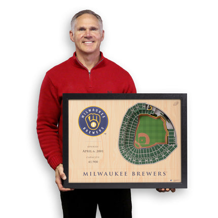 Milwaukee Brewers 25 Layer Stadium Art