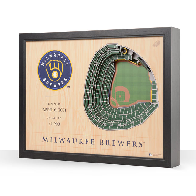 Milwaukee Brewers 25 Layer Stadium Art