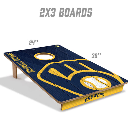 Milwaukee Brewers 2x3 Cornhole Boards