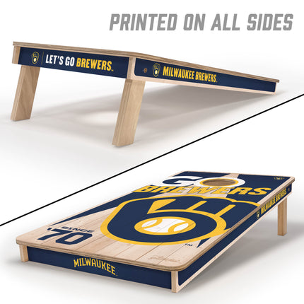Milwaukee Brewers Cornhole Boards 2x4