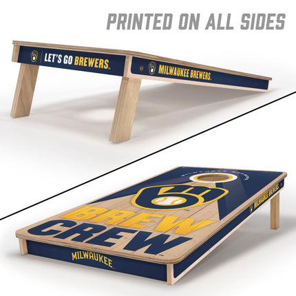 Milwaukee Brewers 2x4 Slogan Series Cornhole Boards