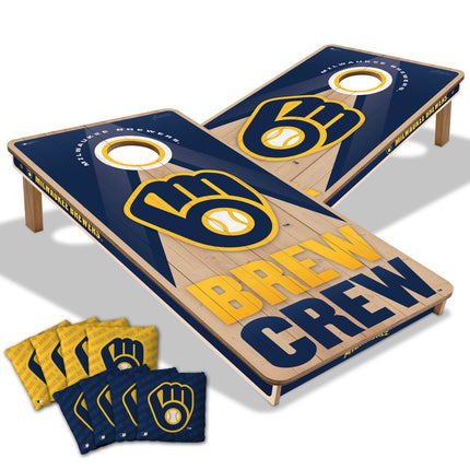 Milwaukee Brewers 2x4 Slogan Series Cornhole Boards