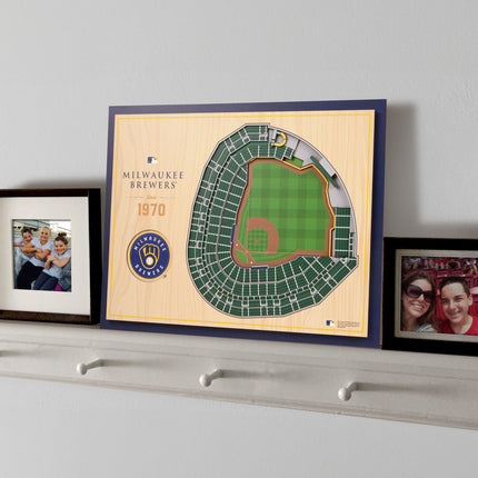 Milwaukee Brewers 5-Layer 3D StadiumView Wall Art
