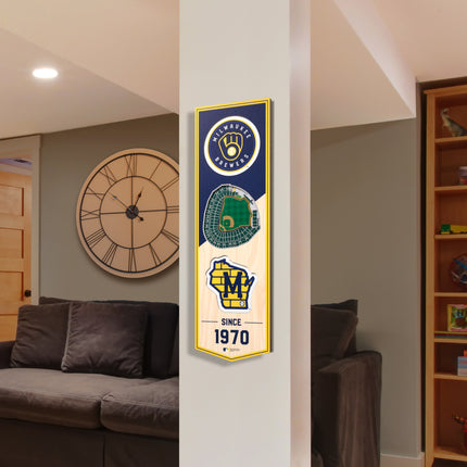 Milwaukee Brewers 3D Stadium 6x19 Banners