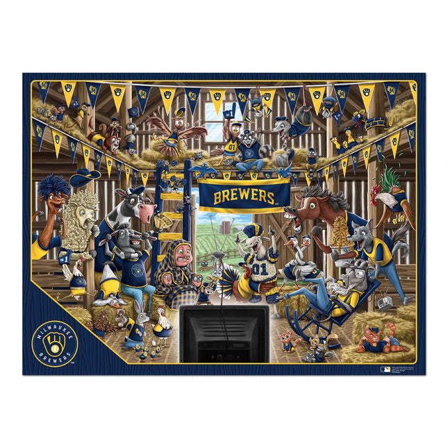 Milwaukee Brewers Barnyard Fans Puzzle - 500 PC