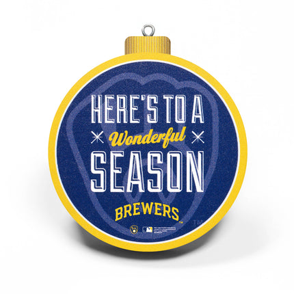 Milwaukee Brewers 3D Logo Series Ornament