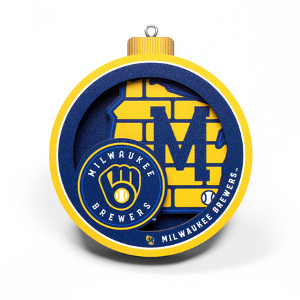 Milwaukee Brewers 3D Logo Series Ornament