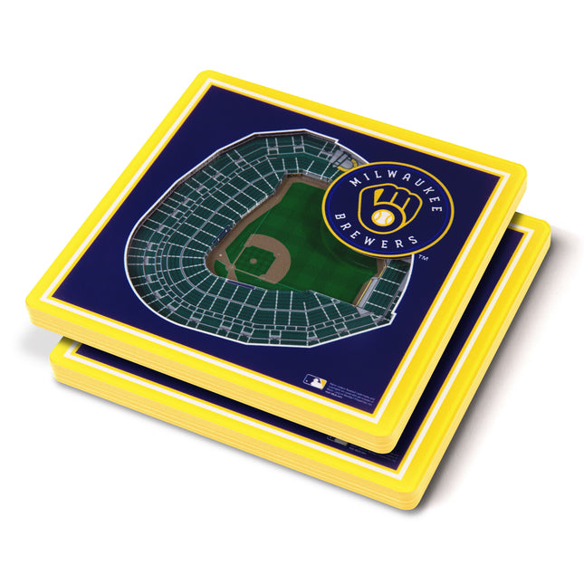 Milwaukee Brewers 3D Stadium View Coasters