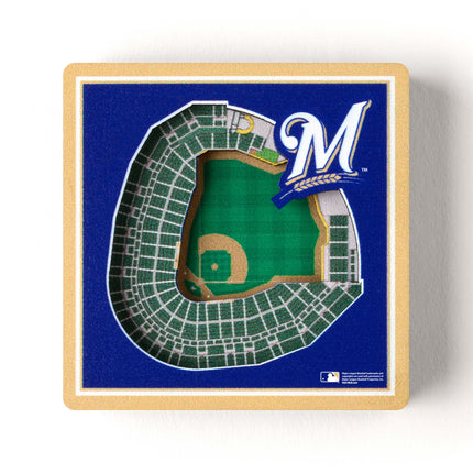 Milwaukee Brewers 3D StadiumView Magnets