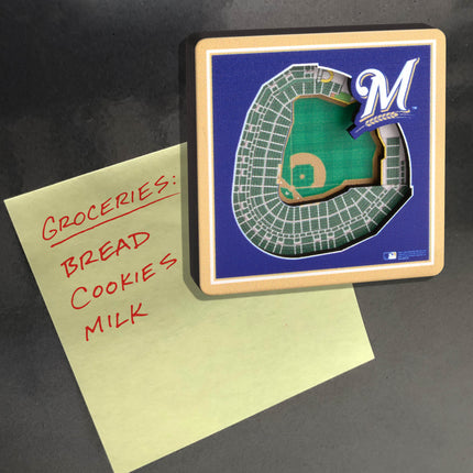 Milwaukee Brewers 3D StadiumView Magnets