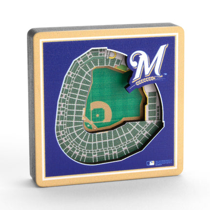 Milwaukee Brewers 3D StadiumView Magnets