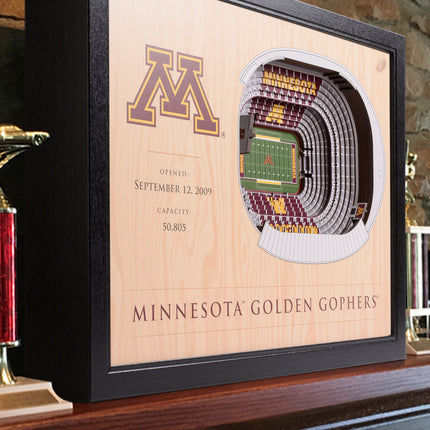 Minnesota Gophers 25-Layer StadiumViews 3D Wall Art
