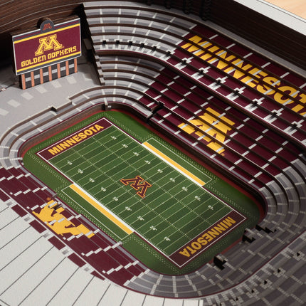 Minnesota Gophers 25-Layer StadiumViews 3D Wall Art
