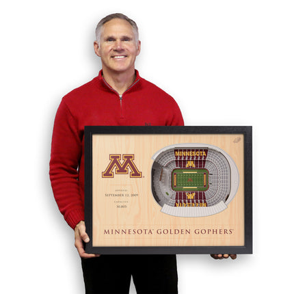 Minnesota Gophers 25-Layer StadiumViews 3D Wall Art