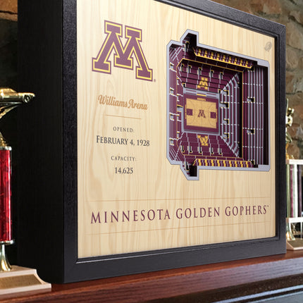 Minnesota Gophers 25-Layer StadiumViews 3D Wall Art