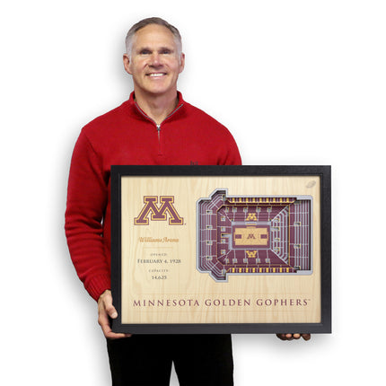 Minnesota Gophers 25-Layer StadiumViews 3D Wall Art