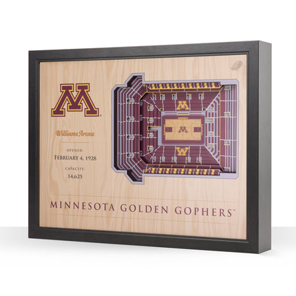 Minnesota Gophers 25-Layer StadiumViews 3D Wall Art