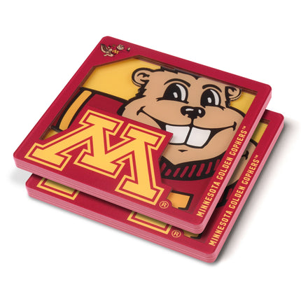 Minnesota Golden Gophers 3D Logo Series Coasters