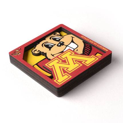 Minnesota Golden Gophers 3D Logo Series Magnet